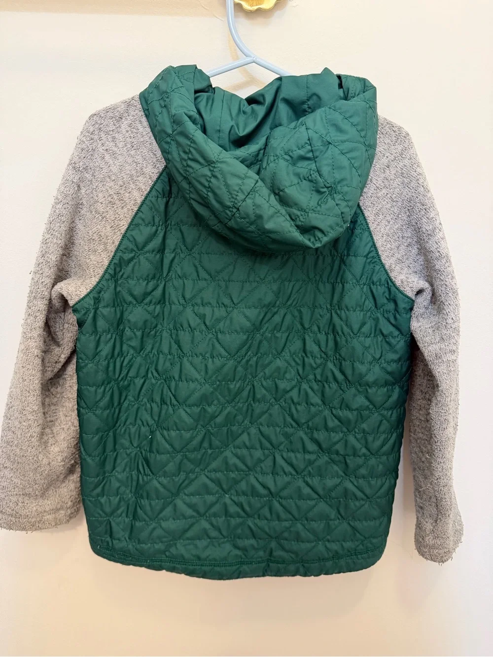 The North Face - Green Body with Heather Gray Sleeves Hooded